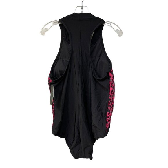 NEW Aqua Green One Piece Animal Print Swimwear Women’s Size 18W Pink Black Cheet - Picture 4 of 6